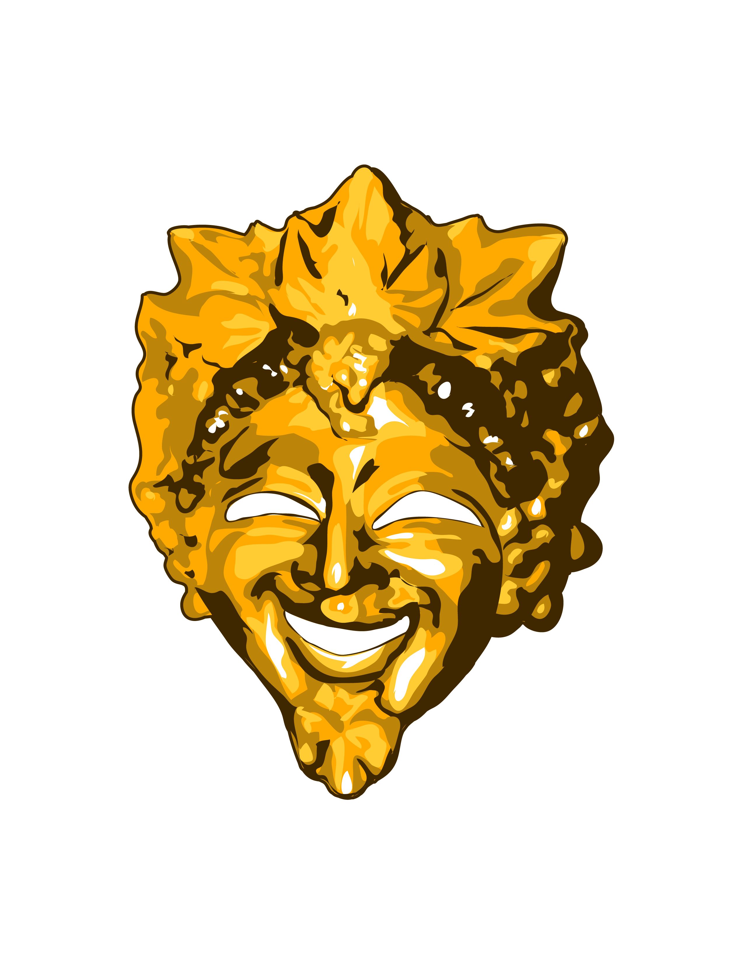 Mardi Gras Gold Mask Clip Art - New Orleans Free Vector Clip Art