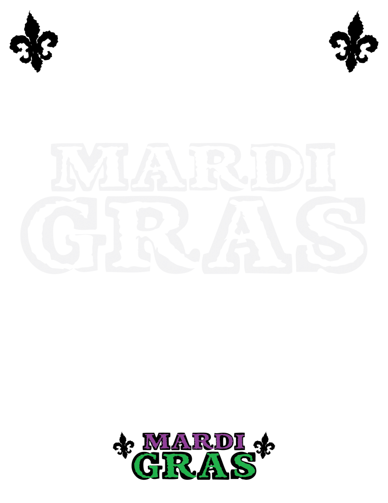 Mardi Gras Stationery Clip Art - New Orleans Free Vector Clip Art