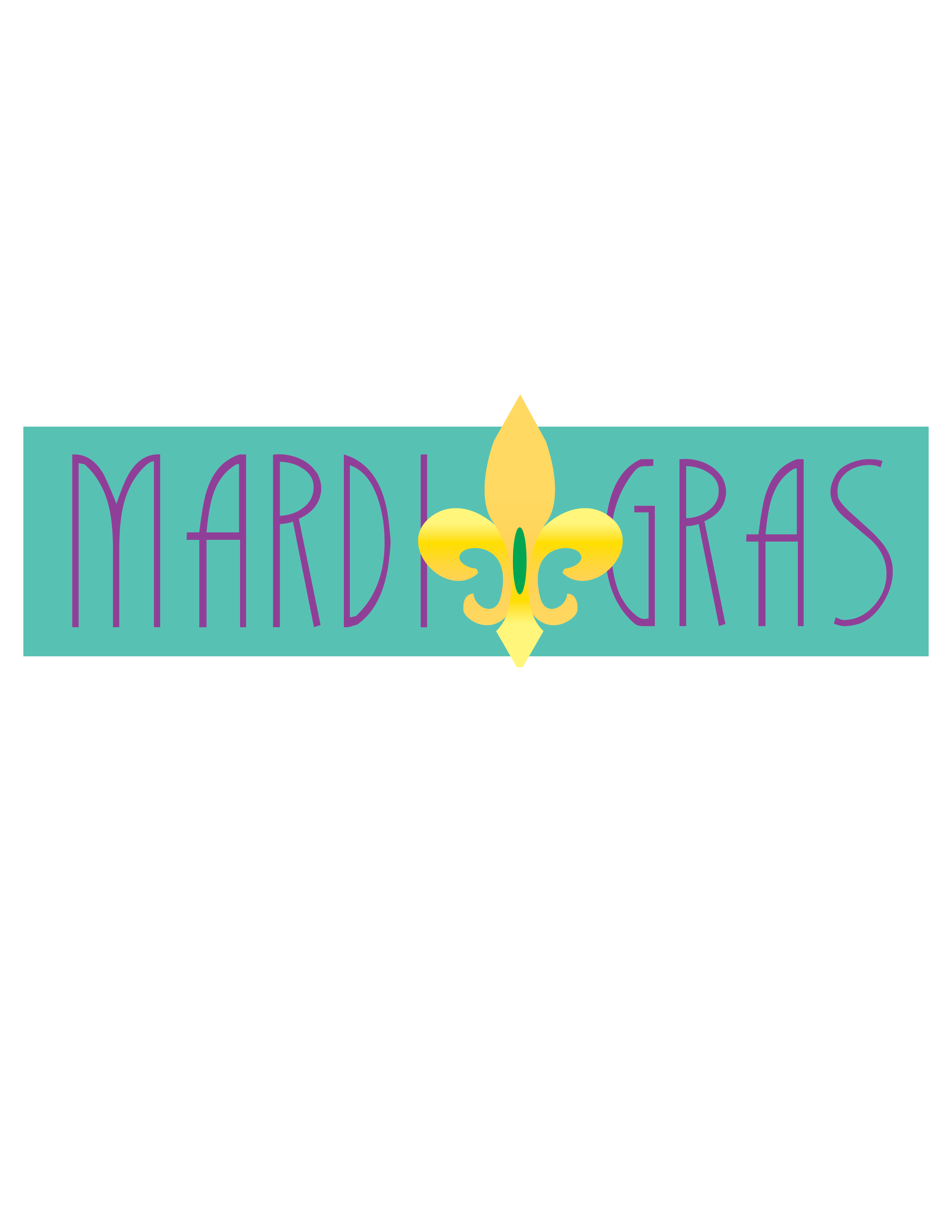 Mardi Gras Turquoise Banner Clip Art New Orleans Free Vector