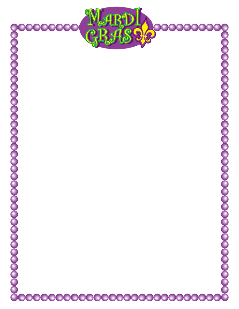 Mardi Gras Stationery Clip Art - New Orleans Free Vector Clip Art