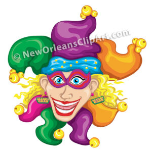 New Orleans Mardi Gras Jester Vector Clip Art