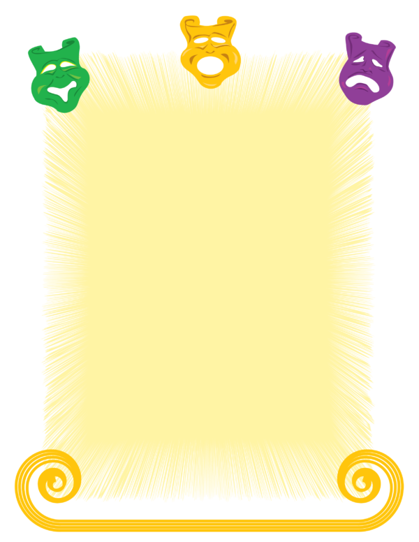 Mardi Gras Stationery Clip Art - New Orleans Free Vector Clip Art