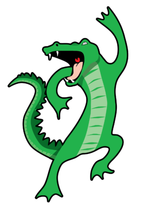 Dancing Alligator Vector Clip Art