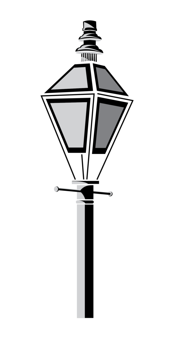 New Orleans Lamp Post Vector Clip Art