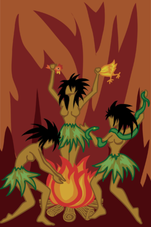 Voodoo Ritual Vector Clip Art
